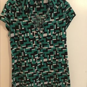 Short sleeved button down blouse